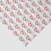 Brittany Spaniel Kerstmis Tissuepapier (Detail)