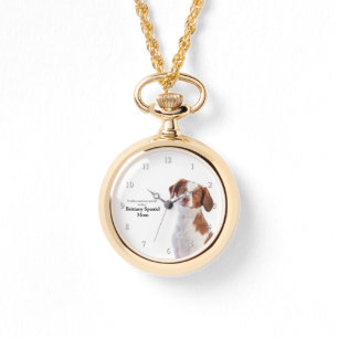 Brittany Spaniel Mama Horloge