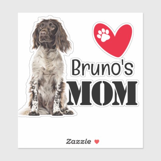 Brittany Spaniel Maman Sticker personnalisé (Feuille)