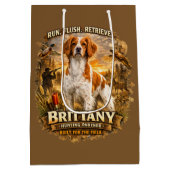 Brittany Spaniel Medium Cadeauzakje (Achterkant)