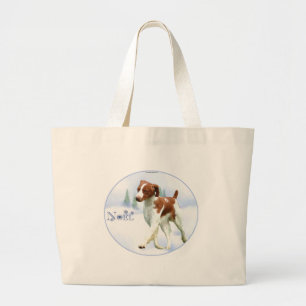 Brittany Spaniel Noel Grote Tote Bag