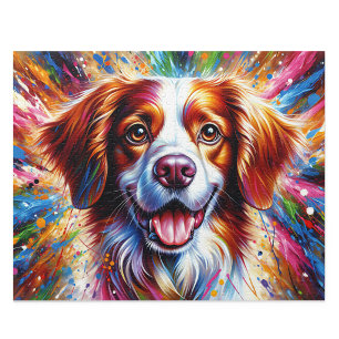 Brittany Spaniel: Oranje en Witte Epagneul Legpuzzel