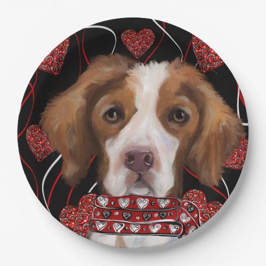 Brittany Spaniel Papieren Bordje (Voorkant)