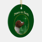 Brittany Spaniel Peace Keramisch Ornament (Rechts)