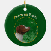 Brittany Spaniel Peace Keramisch Ornament (Achterkant)