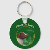 Brittany Spaniel Peace Sleutelhanger (Achterkant)
