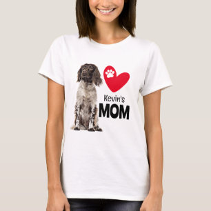 Brittany Spaniel Personnalisé Maman T-shirt