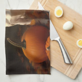 Brittany Spaniel Puppy Herfst Delight Pompoen Theedoek (Quarter Fold)