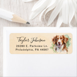 Brittany Spaniel Retour Adres Label