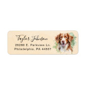 Brittany Spaniel Retour Adres Label (Voorkant)