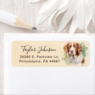 Brittany Spaniel Retour Adres Label