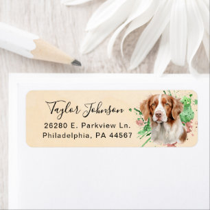 Brittany Spaniel Retour Adres Label