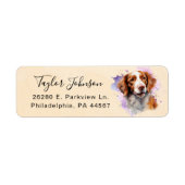Brittany Spaniel Retour Adres Label (Voorkant)
