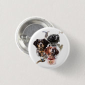 Brittany Spaniel Ronde Button 3,2 Cm (Voorkant /achterkant)