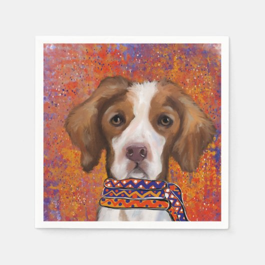 Brittany Spaniel Servet (Voorkant)
