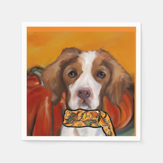 Brittany Spaniel Servet (Voorkant)