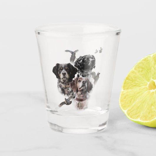 Brittany Spaniel Shot Glas (Voorkant)