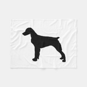 Brittany Spaniel Silhouette Love Dogs Silhouette Fleece Deken