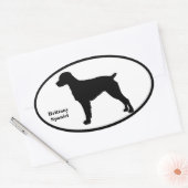 Brittany Spaniel SIlhouette Ovale Sticker (Envelop)
