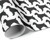 Brittany SPaniel Silhouette Wrapping Paper Cadeaupapier (Rol Hoek)