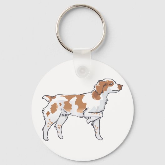 Brittany Spaniel Sleutelhanger (Voorkant)