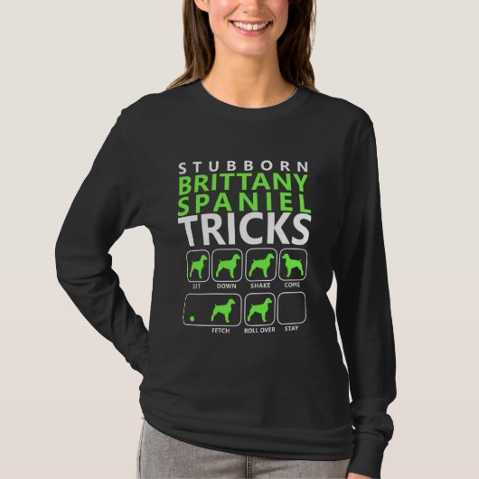 Brittany Spaniel T-shirt Brittany Spaniel Tricks T (Voorkant)