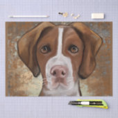 Brittany Spaniel Tissuepapier (Craft)