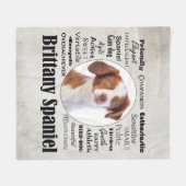 Brittany Spaniel Traits Fleece Deken (Voorkant (Horizontaal))