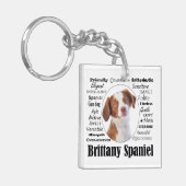 Brittany Spaniel Traits Sleutelhanger (Voorkant Links)