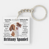 Brittany Spaniel Traits Sleutelhanger (Achterkant)