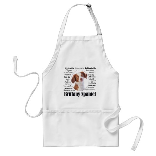 Brittany Spaniel Traits Standaard Schort (Voorkant)