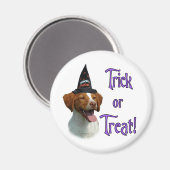 Brittany Spaniel Trick Magneet (Voorkant / Achterkant)