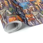 Brittany Spaniel Trick-or-Treating in Halloween Cadeaupapier (Rol Hoek)