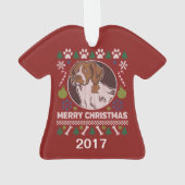 Brittany Spaniel Vilain Sweat de Noël (dos)