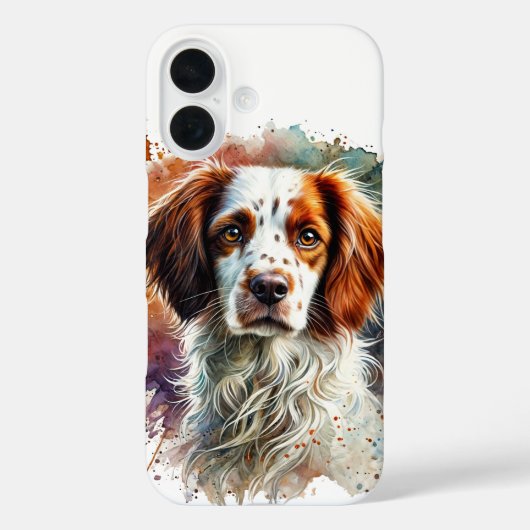 Brittany Spaniel Waterverf Case-Mate iPhone Case (Achterkant)
