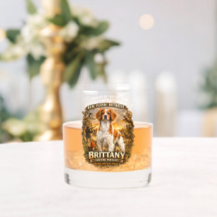 Brittany Spaniel Whisky Glas