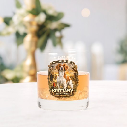 Brittany Spaniel Whisky Glas (Insitu (Huwelijk))