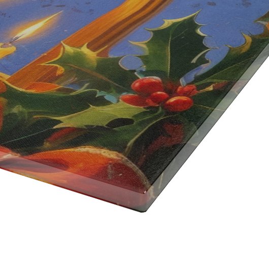 Brittany Spaniel with Christmas Lights Holiday Snijplank (Hoek)