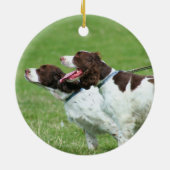 Brittany Spaniels Keramisch Ornament (Achterkant)