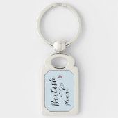 Britten bij hartkeyring, Groot-Brittannië Sleutelhanger (Voorkant)