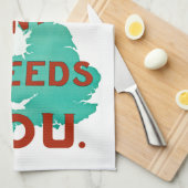 Britten! Uw land heeft u nodig Theedoek (Quarter Fold)