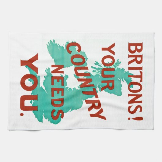 Britten! Uw land heeft u nodig Theedoek (Horizontaal)