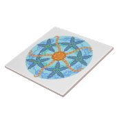 Brittle Starfish Mandala Tile Tegeltje (Zijkant)