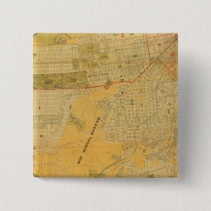 Britton and Rey's Guide map Vierkante Button 5,1 Cm