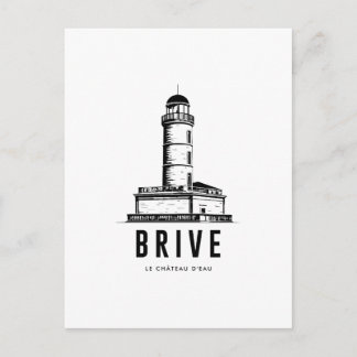 BrivelaGaillarde  Le Chateau dEau  Affiche Vintage Briefkaart