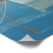 Brixham Devon Affiche de voyage au bord de la mer (Coin)