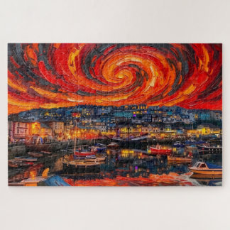 Brixham Harbor: Galerij-editie Solar Vortex Legpuzzel