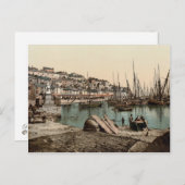 Brixham Harbour, Devon c.1895 Briefkaart (Voorkant / Achterkant)