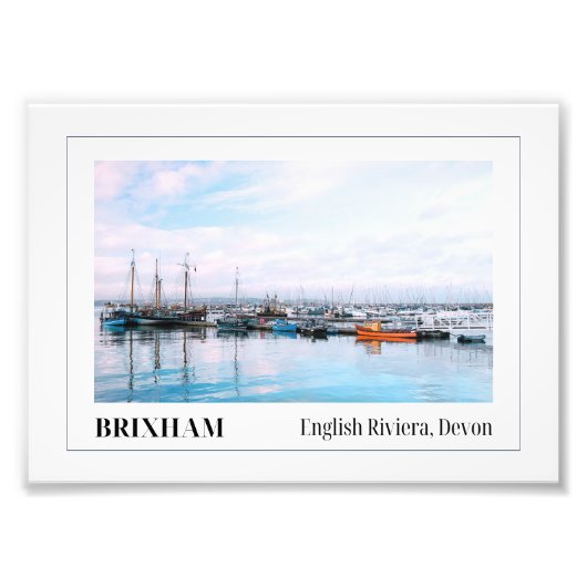 Brixham Marina, Engelse Riviera, Devon Foto Afdruk (Voorkant)