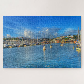 Brixham Marina: Zonnige haven in Devon en meeuwen Legpuzzel